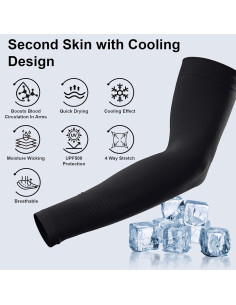 Mangas de Compresión NIPURA para Hombres - Protección UV 4 Pares 2