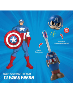 Cepillo de Dientes Brush Buddies Capitán América Niños 19cm 2