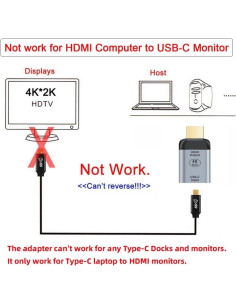 Adaptador HDMI USB-C Xiwai 4K 60Hz para MacBook y Teléfonos 2