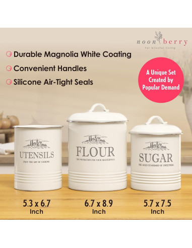 Set de 3 Contenedores Herméticos para Cocina - noonberry