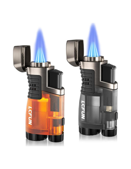 Encendedores LcFun 2 Pack Antorcha Triple Butano Ajustable