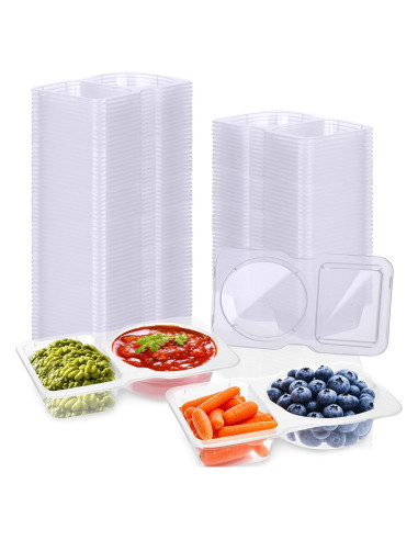 50 Contenedores de Condimentos Doble Compartimento Palksky