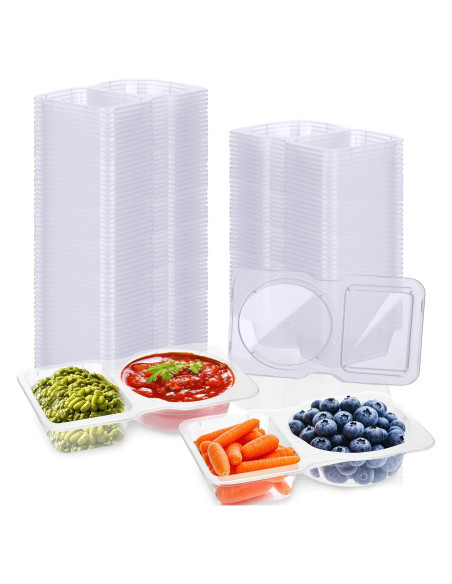 50 Contenedores de Condimentos Doble Compartimento Palksky