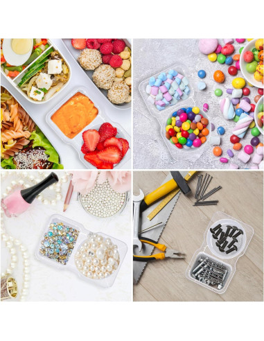 50 Contenedores de Condimentos Doble Compartimento Palksky