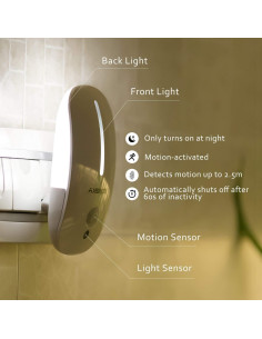 Luz Nocturna con Sensor de Movimiento Sensky FG-22033U 5.7x5.3cm 2