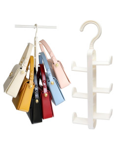 Colgador de Bolsos DAIIMOON, 2 Piezas, Ahorra Espacio, Blanco