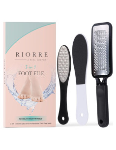 Exfoliador Profesional para Pies Riorre - Paquete de 3 Unidades