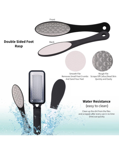 Exfoliador Profesional para Pies Riorre - Paquete de 3 Unidades