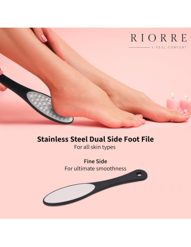 Exfoliador Profesional para Pies Riorre - Paquete de 3 Unidades