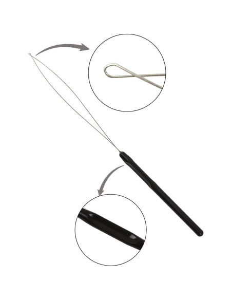 10 Piezas Herramienta de Aguja para Extensiones de Cabello BIYOUTE