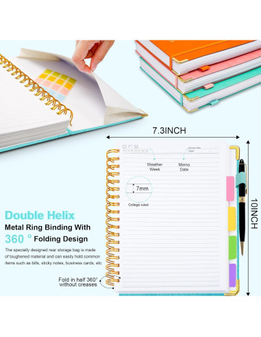Cuaderno de Espiral Tapa Dura GDGDSY B5 300 Páginas Azul