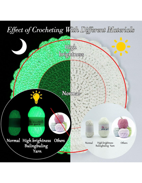 Hilo Brillante en la Oscuridad Bulingbuling Verde Militar 260g