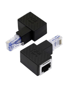 Adaptador Ethernet RJ45 90 YACSEJAO 2Pack Cat5e/Cat6