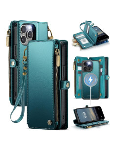 Funda Cartera Magnética Defencase para iPhone 14 Pro Max Verde