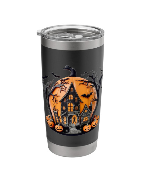 Vaso aislado de acero inoxidable Halloween 20 oz negro