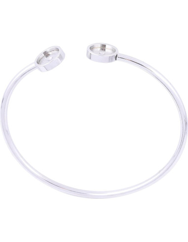 5 Bandejas de Bezel para Pulsera Reidgaller 8mm Acero Inoxidable