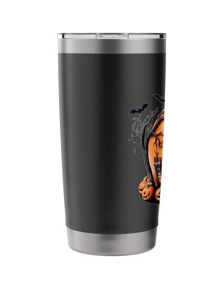 Vaso aislado de acero inoxidable Halloween 20 oz negro