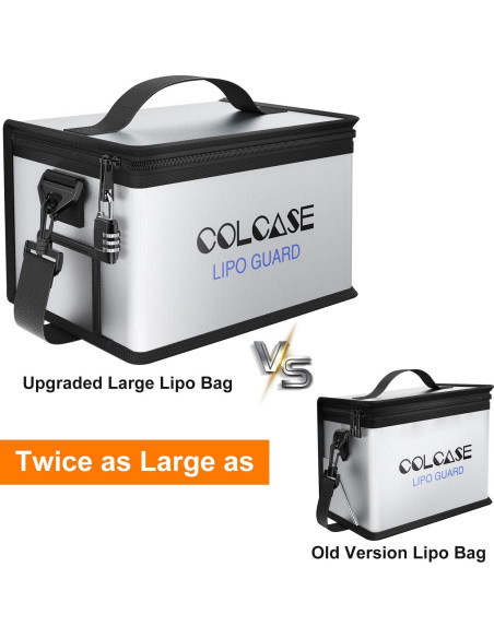 Bolsa Lipo Segura Colcase 28x20.3x16.5 cm A Prueba de Fuego
