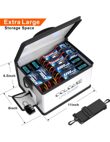 Bolsa Lipo Segura Colcase 28x20.3x16.5 cm A Prueba de Fuego