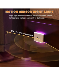 Luz Nocturna LED VEEKI con Sensor de Movimiento 2PC 2