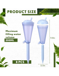 Esferas de Riego Automático Baderke 8 Pcs Azul 25x6.5cm 2