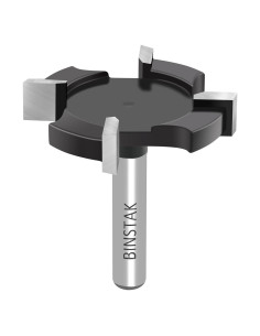 Fresa CNC Aplanadora BINSTAK 1/4" Shank 38mm Diámetro 4 Alas