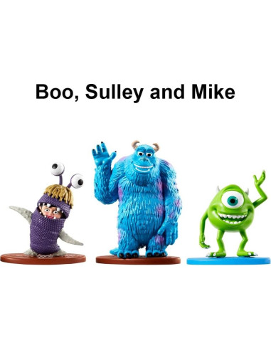Juego de Figuras Mattel Monsters Inc Sulley Mike Boo 3 Piezas
