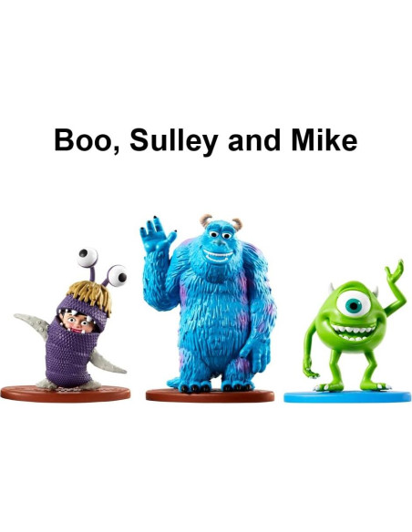 Juego de Figuras Mattel Monsters Inc Sulley Mike Boo 3 Piezas