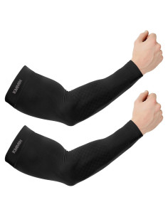 Mangas para brazos KMMIN UV 50+ Enfriamiento Negro