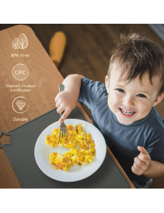 Manteles de Silicona Moonkie para Bebé 39.9x29.7cm Antideslizantes 2