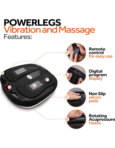 Masajeador de Pies Eléctrico Powerfit ETF002M-B con Control Remoto