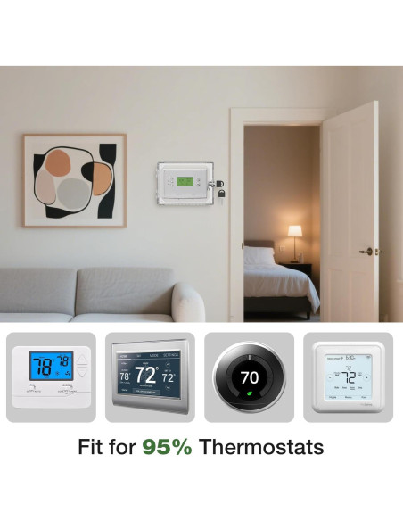 Caja de Bloqueo para Termostato AUURIO 18.5x14.5cm con Llave