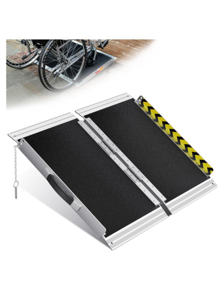 Rampa de Silla de Ruedas Plegable VNN 60.96 cm Antideslizante