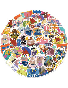 50 Calcomanías Zootopia Judy Hopps Nick Wilde Mozoltov 2