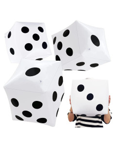 Paquete de 3 Dados Inflables Jumbo 34.8 cm Dshengoo