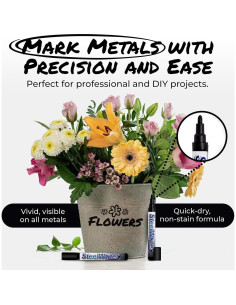 Bolígrafo de Pintura para Metal Steelwriter Negro - 5 mm 2