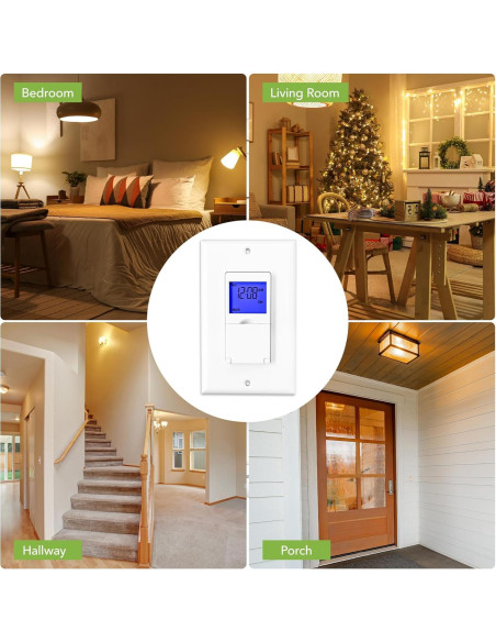 Interruptor Temporizador Astronómico BN-LINK 7 Días Blanco