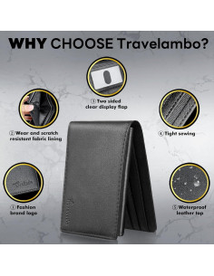 Billetera Minimalista Travelambo para Hombres con Bloqueo RFID 2