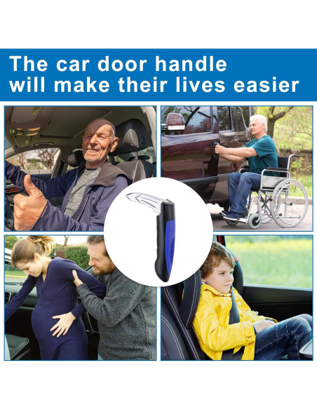 Mango de puerta de coche Husfunov azul para ancianos y discapacitados