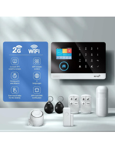 Sistema de Alarma Inalámbrico LWOHSI 4G/WiFi con 8 Sensores 2