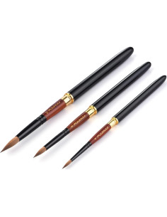 Pinceles de Acuarela Fuumuui 3Pcs Sable Kolinsky Viaje 2