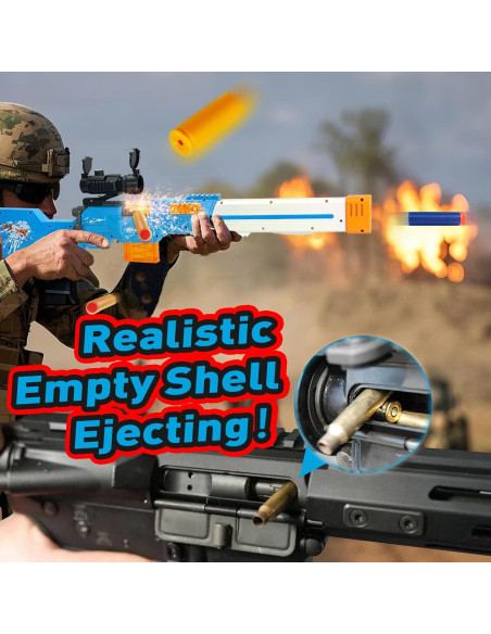 Pistola de Juguete ZONZTER M16 Eléctrica con 12 Conchas y 40 Dardos