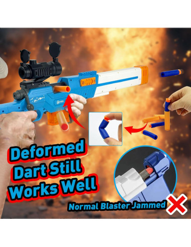 Pistola de Juguete ZONZTER M16 Eléctrica con 12 Conchas y 40 Dardos