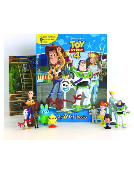 Disney / Pixar Toy Story 4 My Busy Books - Storybook, 10 figurines, playmat