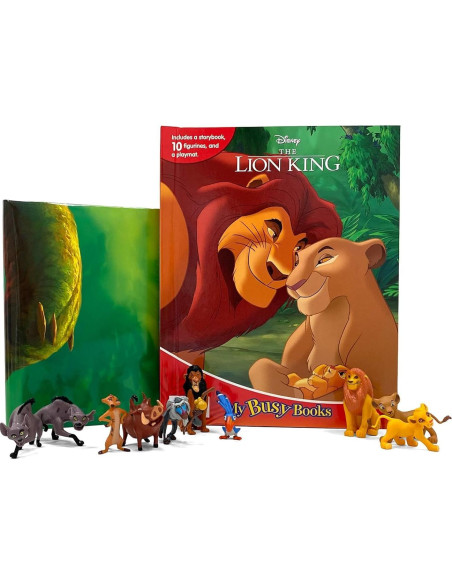 Disney Lion King My Busy Books - Storybook, 10 figurines, playmat