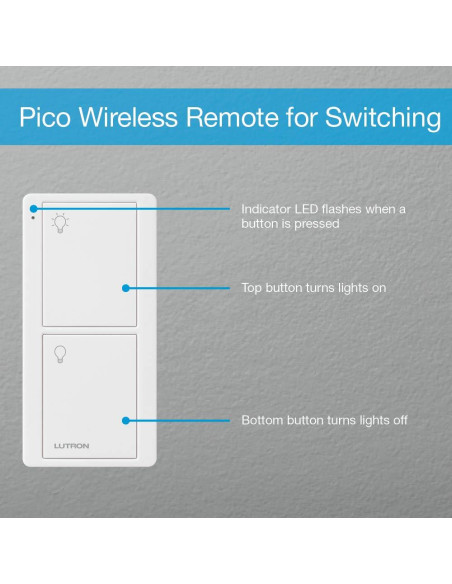 Control Remoto Lutron Pico para Interruptor Inteligente Negro