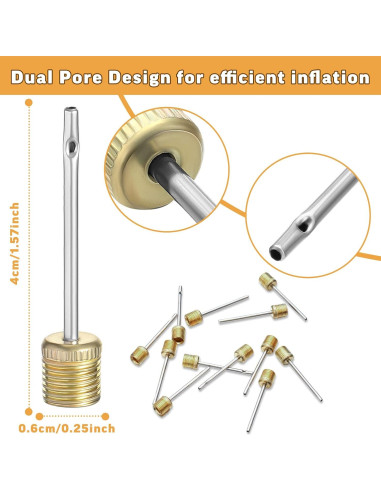 WILLBOND 100 Agujas de Bomba de Pelotas de Acero Inoxidable