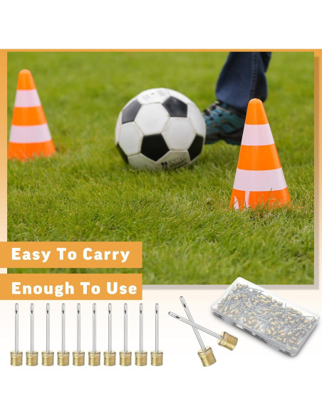 WILLBOND 100 Agujas de Bomba de Pelotas de Acero Inoxidable