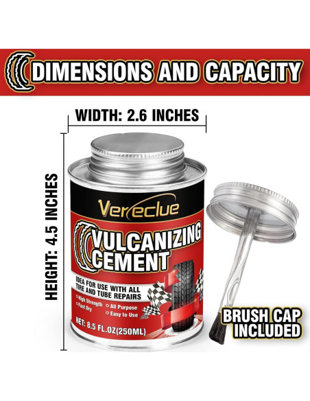 Cemento Vulcanizante Vereclue 240ml para Reparación de Neumáticos