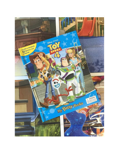 Disney / Pixar Toy Story 4 My Busy Books - Storybook, 10 figurines, playmat
